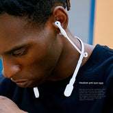 2307GG Color Cloth Suitable for Apple Airpods1 2 3 Generation Xiaomi AIR2 S Huawei Freebuds3 Glory Flypods Bluetooth Headset Anti-Separation Rope Sports Anti-Lost Personality for Men and Women